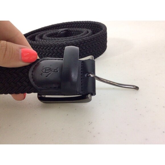 Penguin Black Braided Belt Made in USA Mens Large 38-40 - Picture 2 of 7